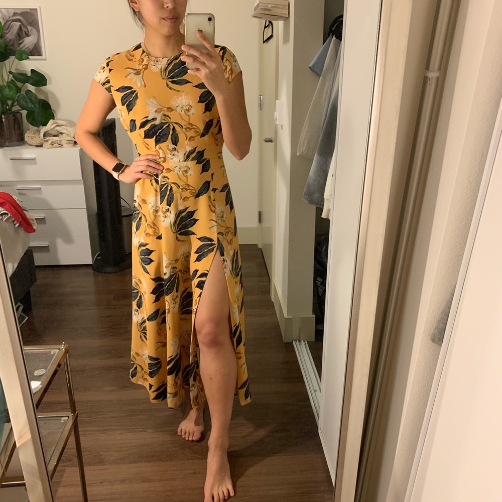 High slit midi dress